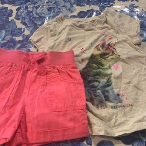Gap tee and NWT Arizona Jean Co shorts size 5T